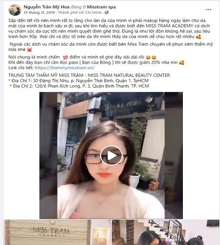 Nguyen Tran My Hoa Review Beauty Salon Miss Tram