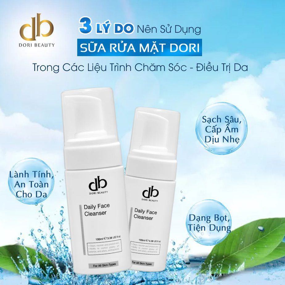 Sửa rửa mặt dành cho da nhờn mụn Daily Facial Cleanser DORI