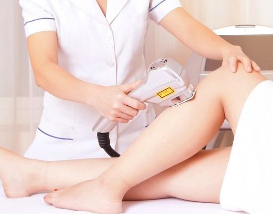 Hair removal of the legs at the root