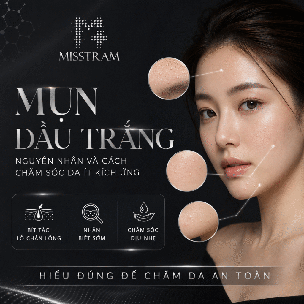 Mụn Đầu Trắng: Nguyên Nhân Và Cách Chăm Sóc Da Ít Kích Ứng Thật bất ngờ