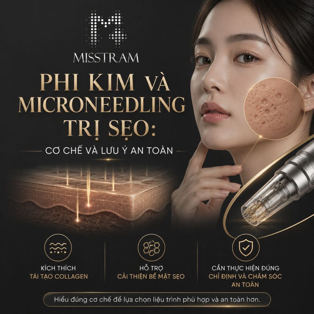 Phi Kim Và Microneedling Trị Sẹo: Cơ Chế Và Lưu Ý An Toàn Bài viết