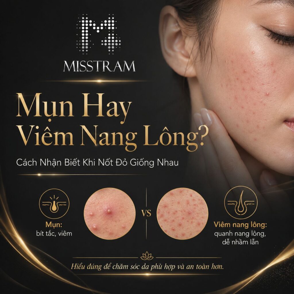 Mụn Hay Viêm Nang Lông? Cách Nhận Biết Khi Nốt Đỏ Giống Nhau Lời khuyên